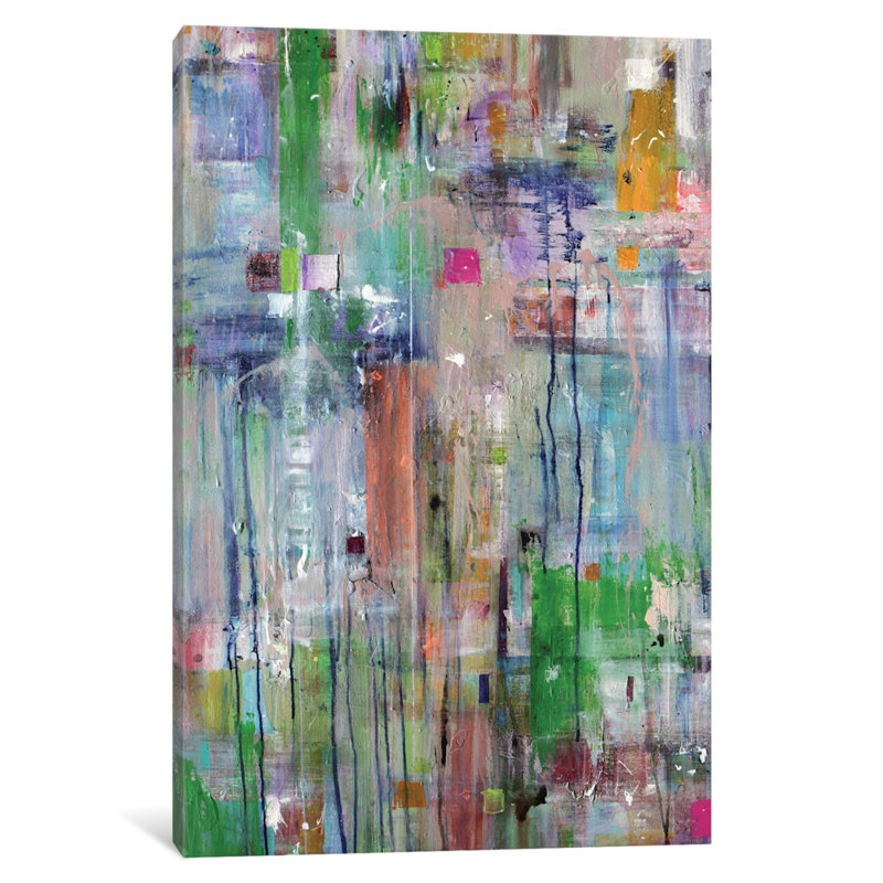 «Entre deux points» par Jason Forcier, reproduction sur toile tendue, H 26 po x l 18 po x P 1,5 po, Toile tendue