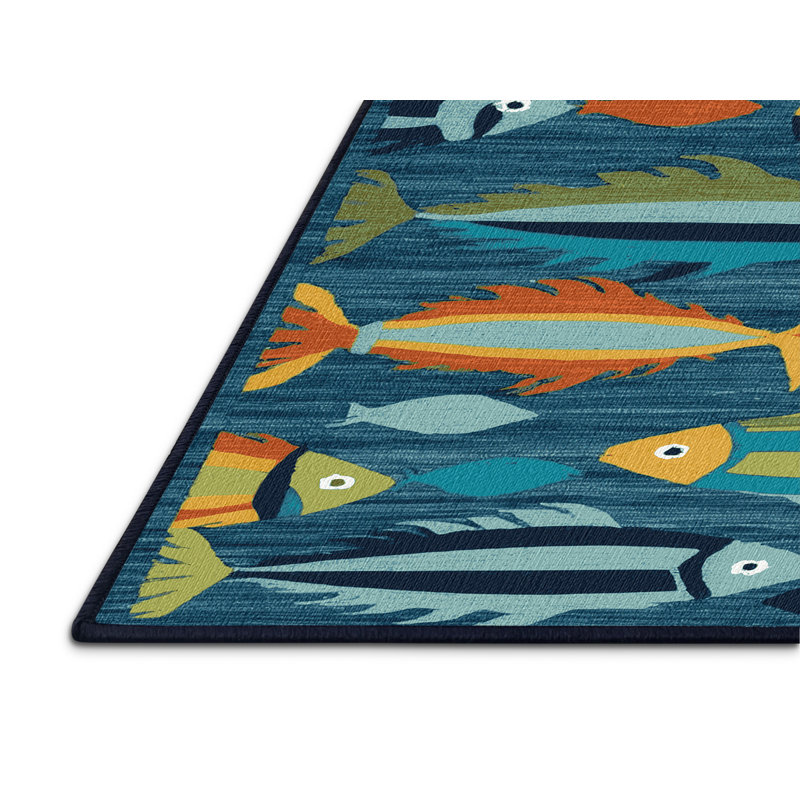  Tapis hawaïen lavable contemporain, Rond 6 pi