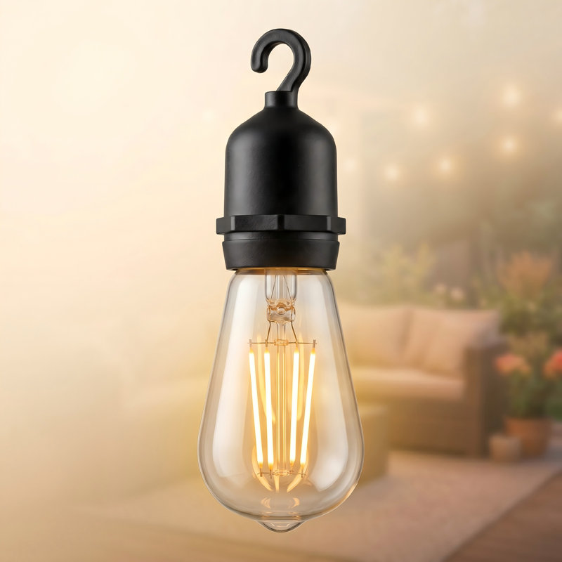 À énergie solaire 100 pi Guirlande d'extérieur avec 38 ampoules et télécommande Edison - blanc chaud 2700k, L 100 po