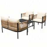 Multi-person Outdoor Sofa Combination with A Table