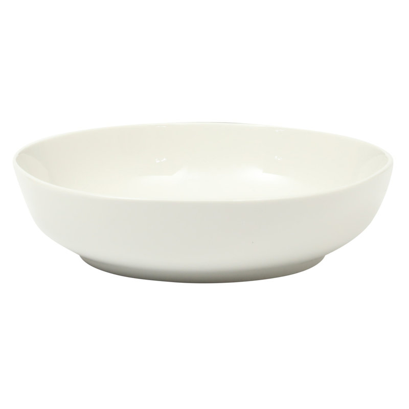 Linendale Zen White Porcelain Round Dinnerware Set, Service for 4
