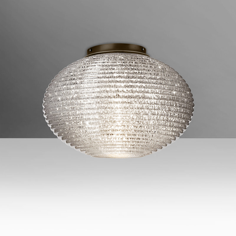 Plafonnier Besa Pape 10, H 8,125 po x l 11,75 po x P 11,75 po, Non, Bronze