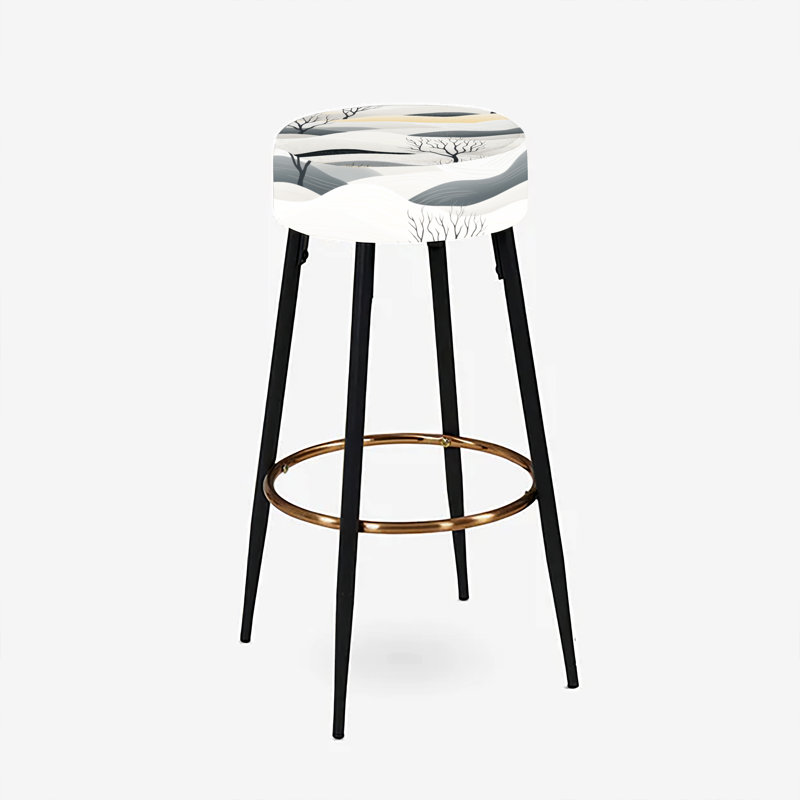 Ensemble de 2 tabourets de bar gris et gris