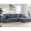 Canapé modulaire convertible en velours côtelé gris foncé, à 4 places, sans assemblage, en mousse pour chambre à coucher et siège en velours côtelé Living Enjoy, gris, confort-775920937-775920943