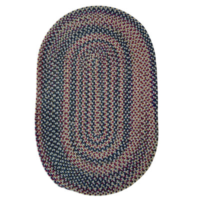 Tapis d'intérieur réversible et multicolore en nylon tressé, polyester et laine Walnut Cove