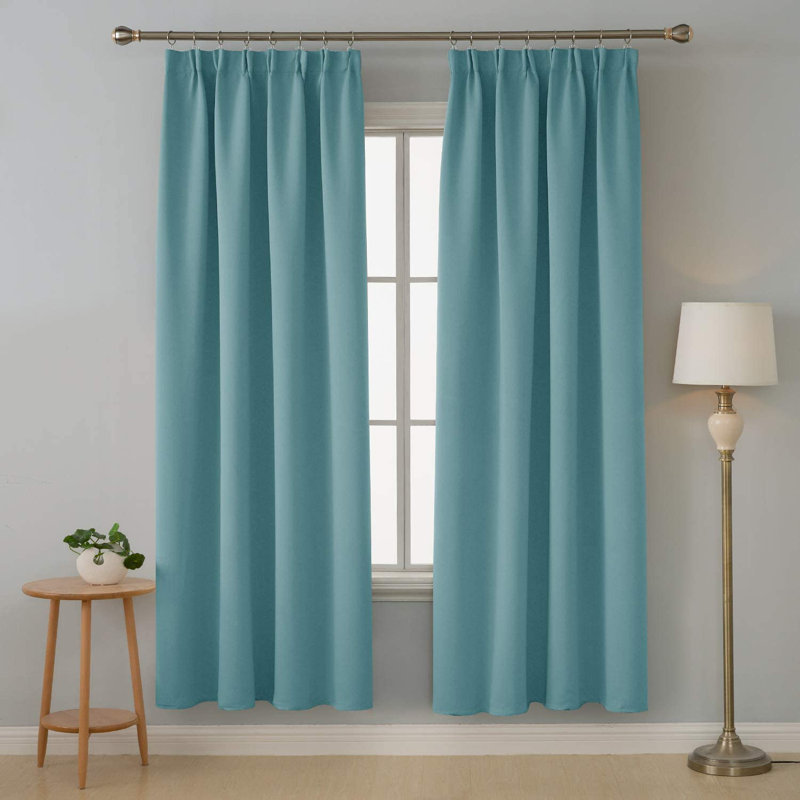 Fari Blackout Curtain Pair, 132cm W x 183cm D, Mellow Yellow