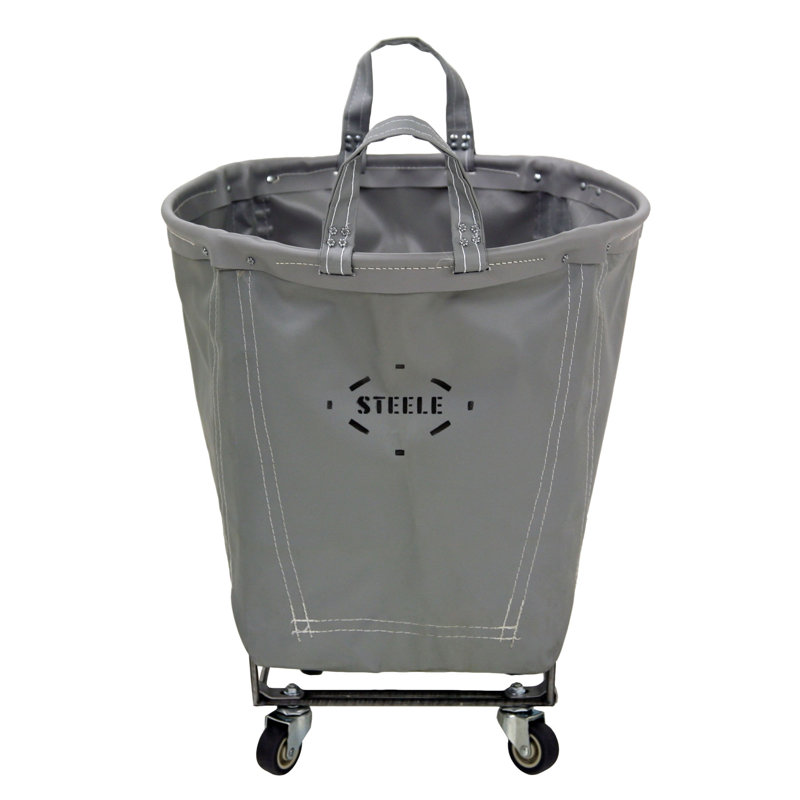 Canvas Round Carry Truck - 1.5 Bu, 2", Gray Vinyl with Gray Vinyl Rim
