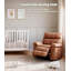 Fauteuil inclinable manuel pivotant en polyuréthane de 41,7 po de largeur avec coussin d'éponge épais-356623282