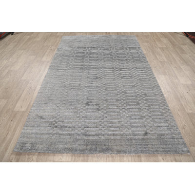 One-of-a-Kind 4'10" X 7'9" New Age Wool Area Rug in Gray