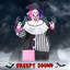 HOMCOM 173cm 68" Laughing Clown Outdoor Halloween Decoration, Animated