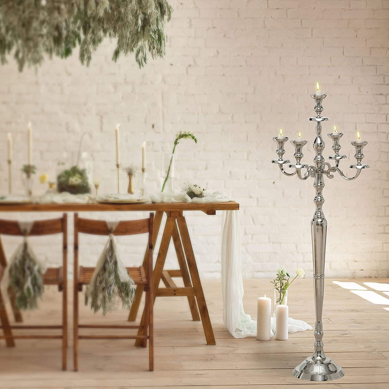 41.3" H Metal 5-Light Candelabra