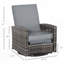 Fauteuil inclinable pivotant en osier Outsunny