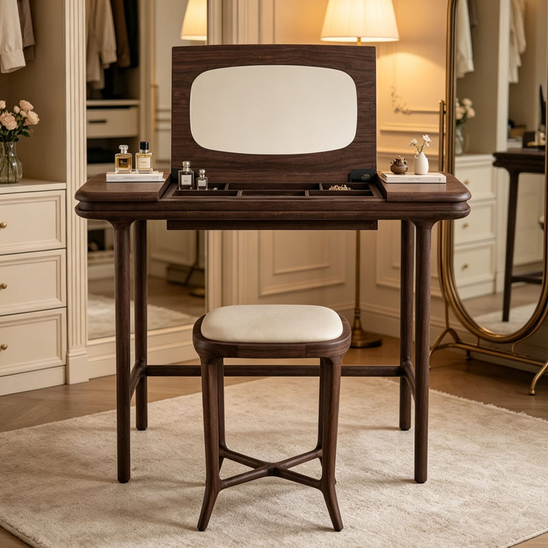 Petite coiffeuse de style italien, Dark Brown