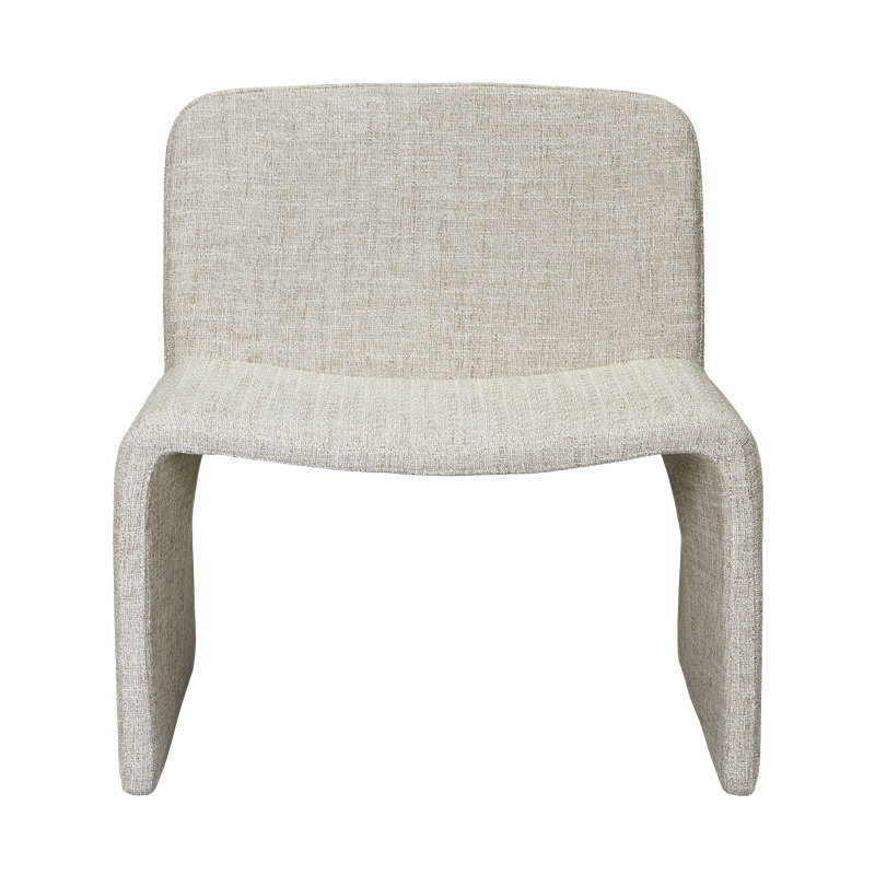 Ella Slipper Chair, Heather Beige Basketweave