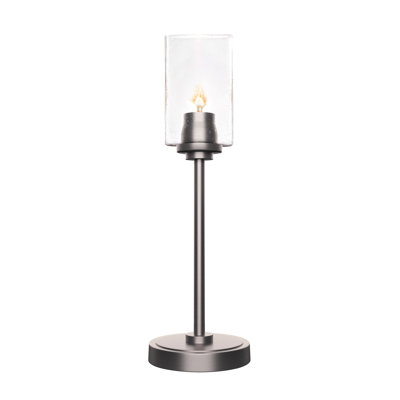 Lampe d'appoint Aneka illustrée d'un verre à bulles carré de 4 po
