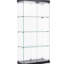Vitrine à 4 niveaux avec portes doubles, deux verrous et pieds réglables pour un rangement sécuritaire et élégant dans diverses pièces
