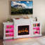 Metro Lane 182cm W White Electric Fireplace with 2000 BTU