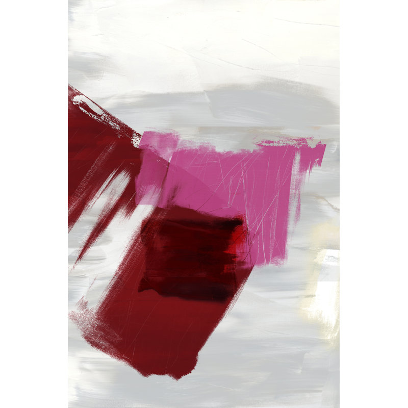 Magenta Abstract II - Wrapped Canvas Painting, 76cm H x 51cm W