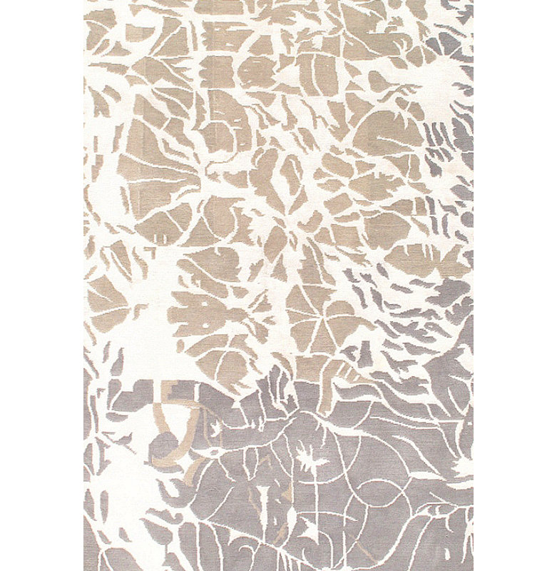 Abstract Area Rug in Beige/Gray