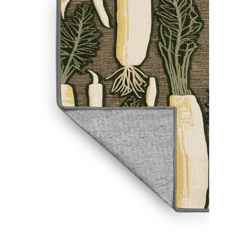 Washable Skirret Vegetables Area Rug, Rectangle 8' x 10'