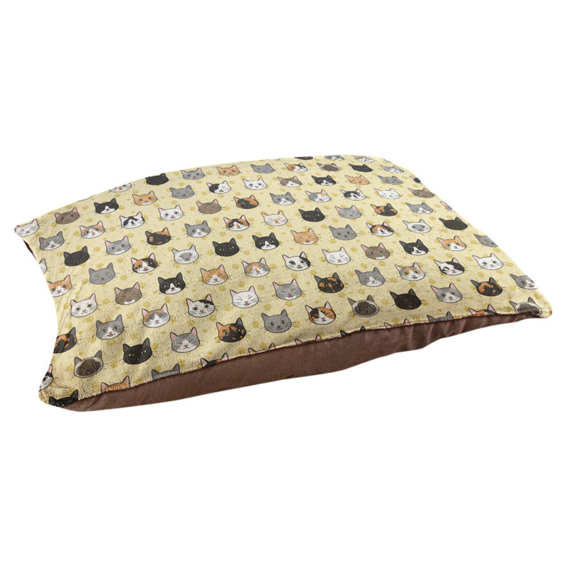 Coussin de créateur de lit pour chat kitty Campion, L 29,5 po x l 19,5 po, Jaune