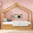 Roof House Design Kids Platform Bed with Two Drawers DIY Customizable-226758451