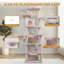 Tall Multi-Level Pink Cat Tree with Hammocks, Hanging Basket, Cat Cave, Removable Cushions, and Durable Scratching Posts for Indoor Cats