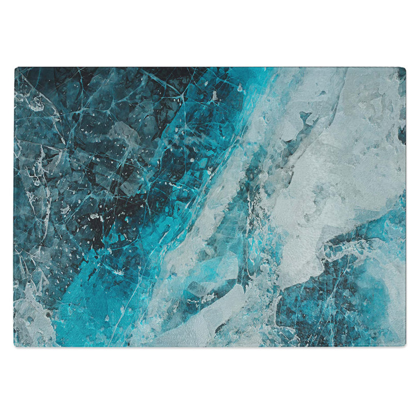 Tempered Glass Beauty of a Glacier Chopping Board, 39 cm W x 28.5 cm L
