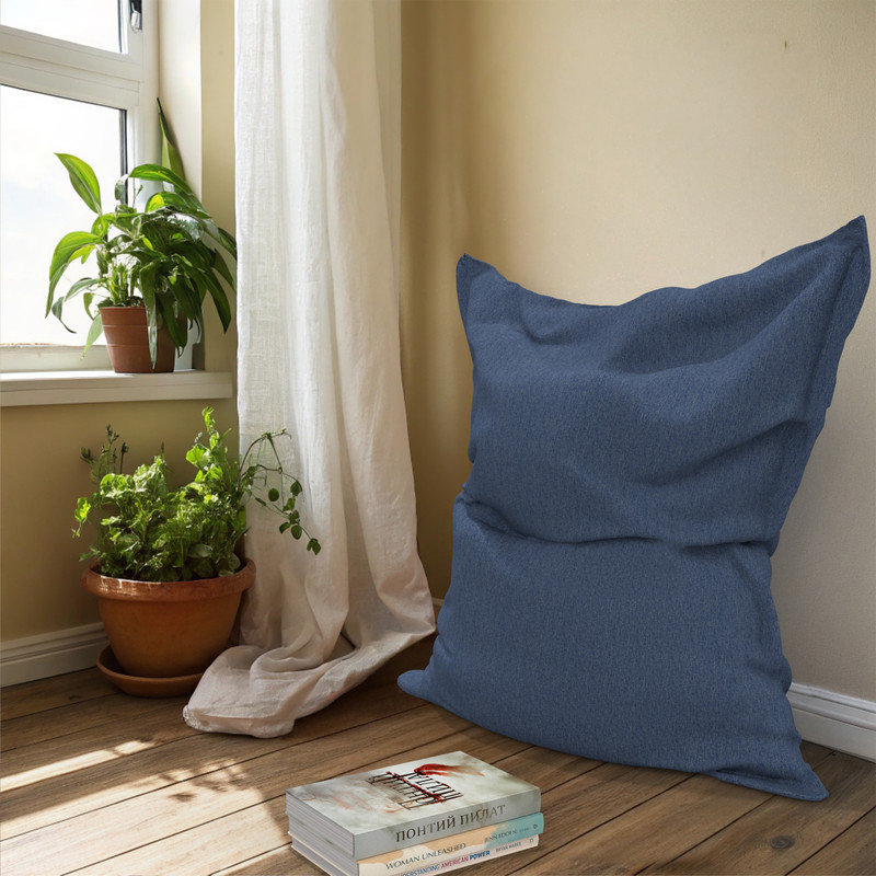 Outdoor Bean Bag Bed Lounger Cover (Bag Only), Navy Blue Olefin, 25.4cm H x 119.4cm W x 160.0cm D