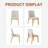 Dining Chairs Set of 2, Upholstered Fabric Dining Room Chairs, Mid Century Modern Kitchen Side Chairs with Solid Wood Frame (Natural & White)-678825829
