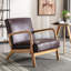Chaise rembourrée en microfibre de style rétro-2038358720