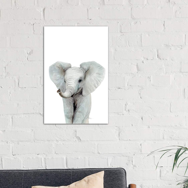 Baby Elephant by Watercolor Luv - Wrapped Canvas Painting, 66.04 cm H x 45.72 cm W x 1.91 cm D