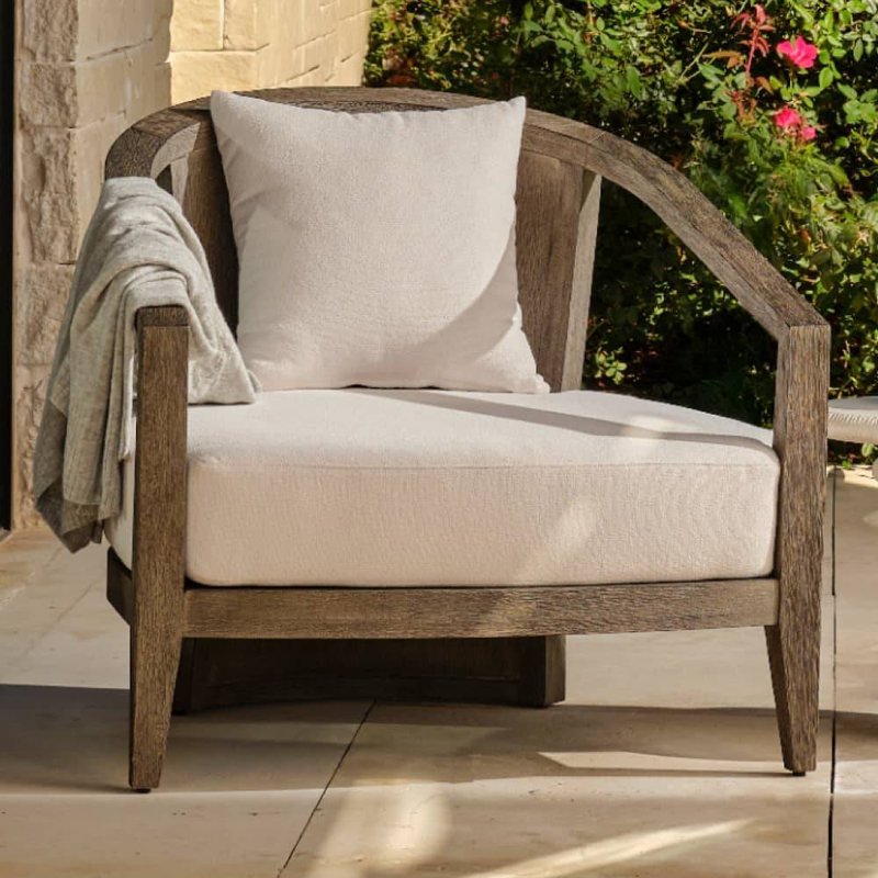 Sobek Textured Back Outdoor Lounge Chair