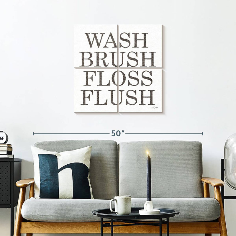 Tergel Wash Brush Floss Flush Print, 26" H x 26" W