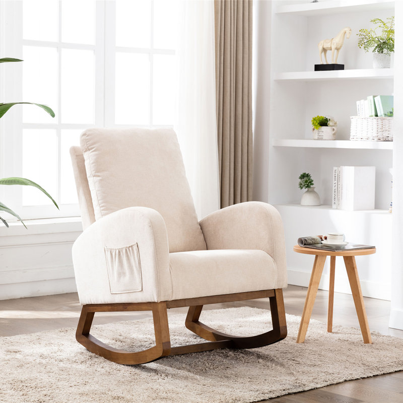 Chaise berçante Carriana, Beige