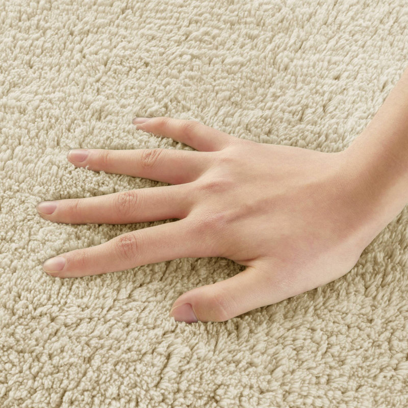 1 PCS 24X60" 100% Cotton Tufted 3000 GSM Reversible Bath Rug, Natural, Single - 60" L x 24" W