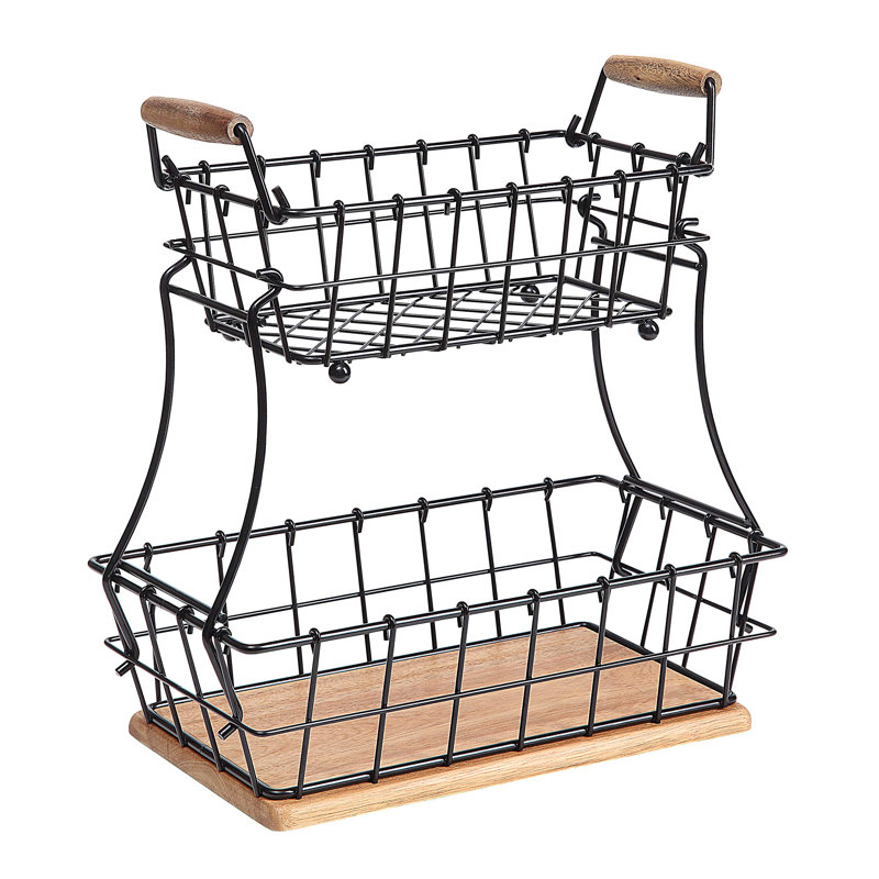 Bartell 2-Tier Rectangle Countertop Wire Basket