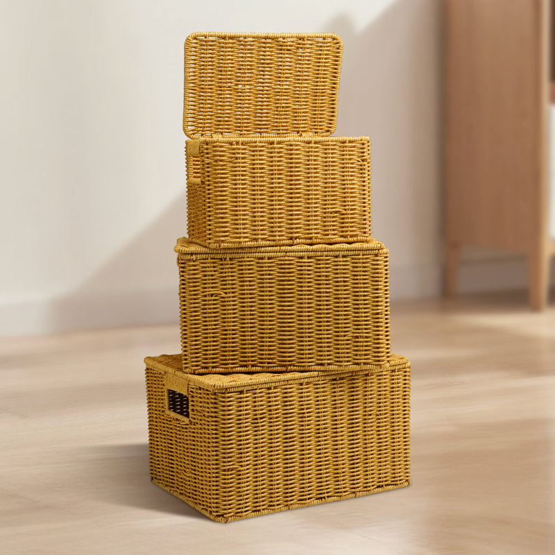 Bayou Breeze PP Rattan Decorative Basket