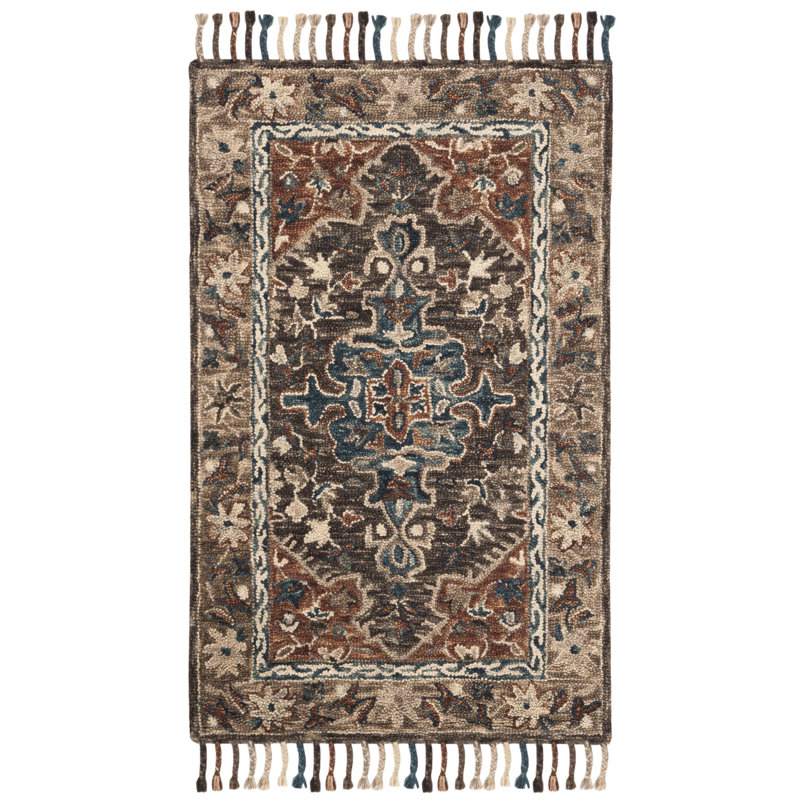 Vahakn Hand Tufted Wool Oriental Rug, Rectangle 4' x 6'
