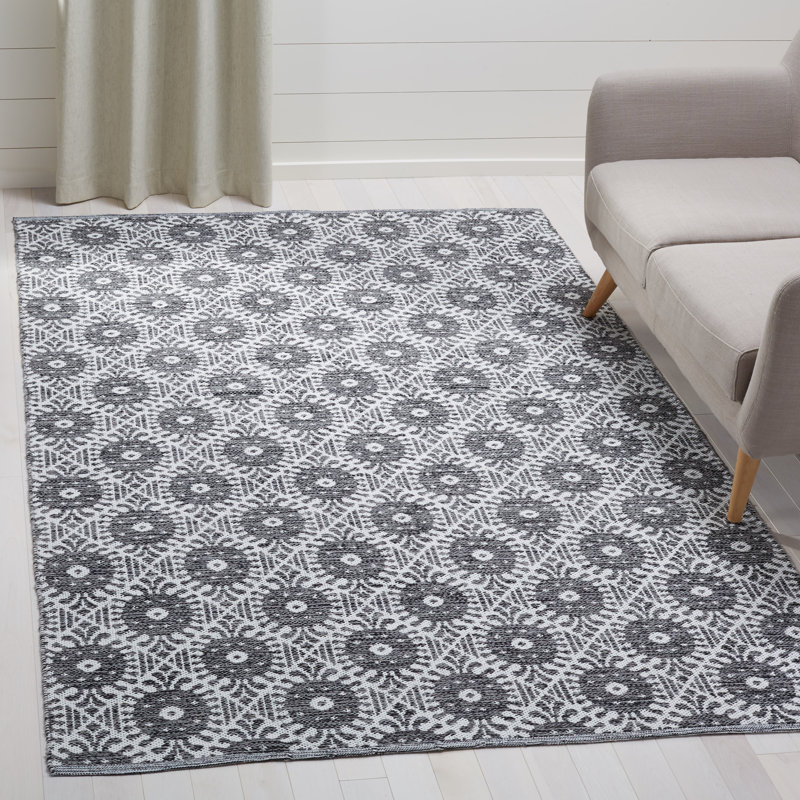 Tapis géométrique tissé à la main Clemence, Rectangle 8 pi x 10 pi