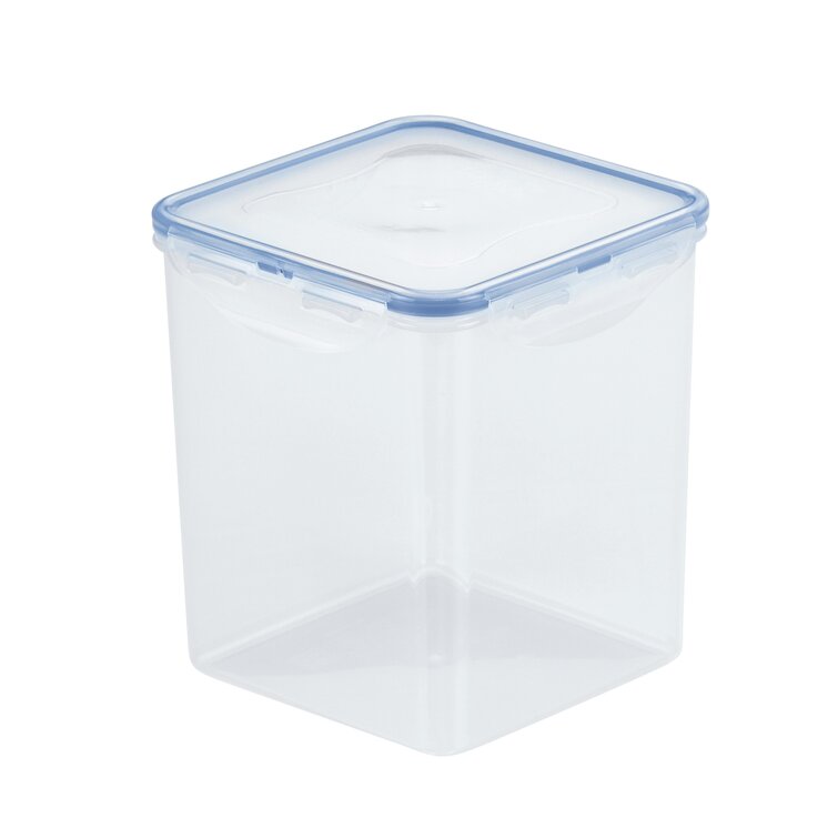 Square Hinged Lid Pantry Glass Cereal Storage Containers Manufacturer
