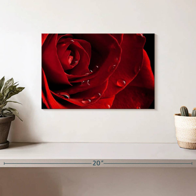 Harnek Fresh Red Rose, 8" H x 12" W