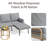 3-Piece Outdoor Rattan Sofa Set with Table, Modern Weather-Resistant for Patios & Balconies-1266768151