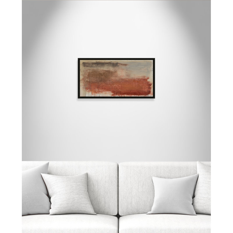 Colin Autumn Over The Rivera Print by, 13.5" H x 25.5" W, Espresso