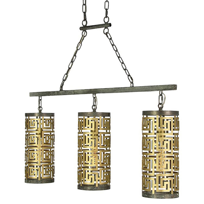 Lustre cylindrique à 3 lumières pour îlot de cuisine Greek