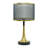 Mid-Century Bedside Nightstand Table Lamp Unique Lampshade Gold Accents Base Desk Light