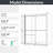 56"-60"W*72" H Semi-Frameless Double Sliding Shower Door, Shower Door, 1/4" (6Mm) Thick SGCC Tempered Glass Door-123404433