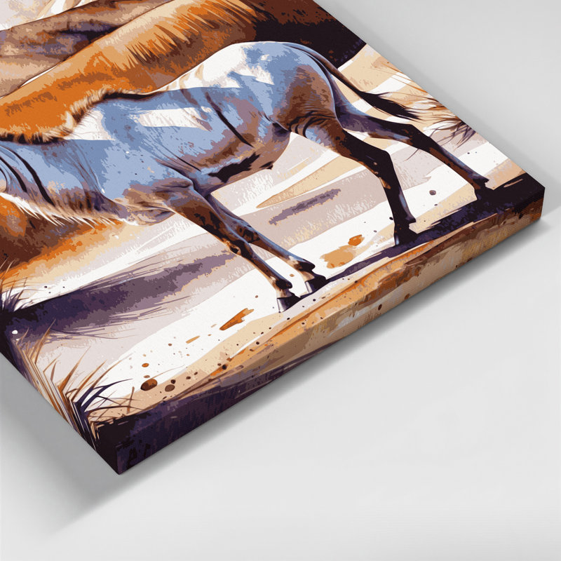 Art animalier sur toile, Oryx sauvage, faune, H 11 po x l 14 po