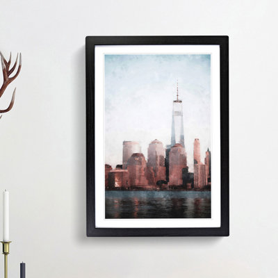 Downtown New York City Skyline - Single Picture Frame Painting on MDF