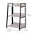 Vinda Wooden Bookshelf with 3 Open Compartments, Washed White and Black-740056112
